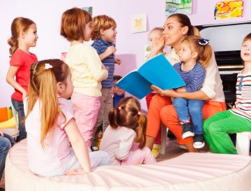 teacher reading to class
