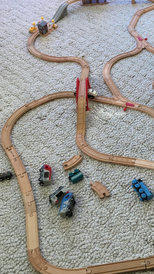 toy train with loose parts